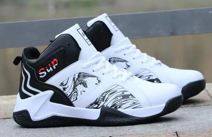Nouvelles baskets antidérapantes pour hommes, chaussures de basket-ball montantes de luxe confortables, chaussures de course tendance et polyvalentes, chaussures décontractées
