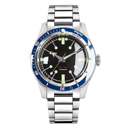 Tandorio Waterproof Watch Men Dome Sapphire Crystal Roman Numbers 120 Clicks Bezel NH35A/Miyota 8215 Movt Silicone Grey Dial