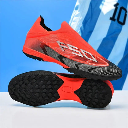 Nouvelles chaussures de football pour hommes, chaussures de futsal antidérapantes pour matchs en extérieur, chaussures de soccer ultralégères, chaussures de sport de haute qualité, chaussures à cheville haute et respira
