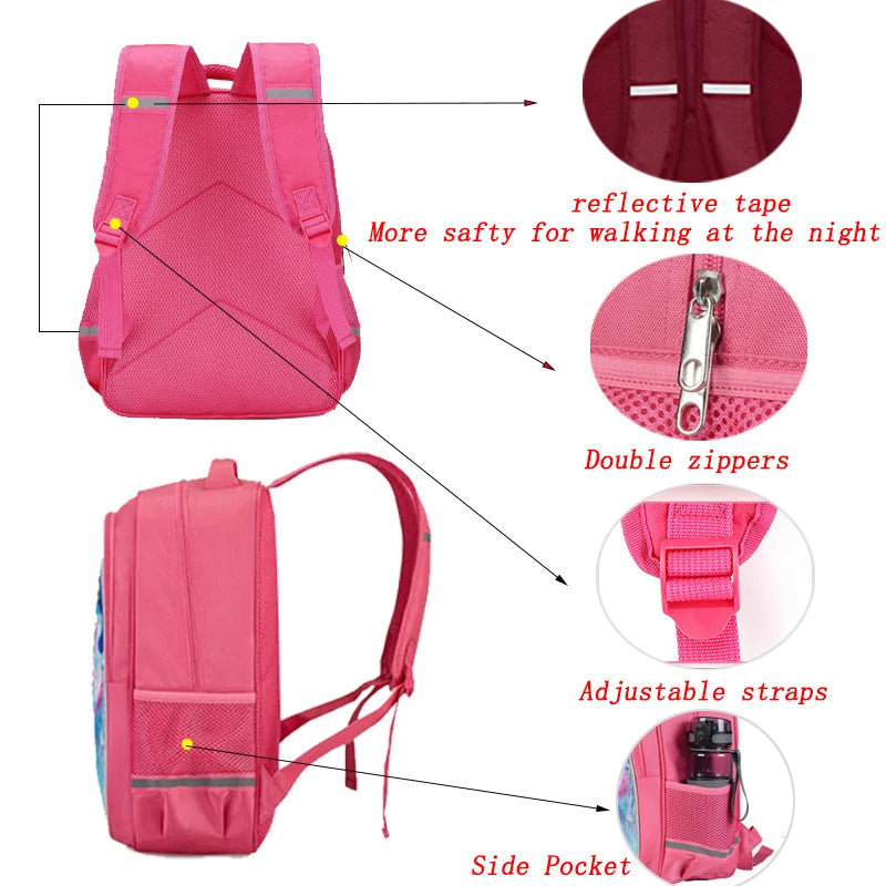16 Inch Fortnite Cartoon Backpack Unisex for Boys Girls with Dual Zippers Large capacity lightweight student backpack
