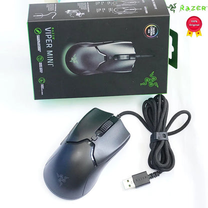 Razer Regalo de Año Nuevo Thunder Snake Viper Mini Ratón Gaming Esports con Cable para Ordenador y Portátil, Luz RGB, para Manos Pequeñas