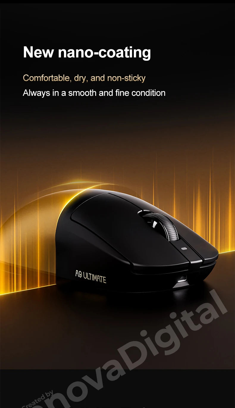 Bezprzewodowa mysz gamingowa ATK Dragonfly A9 Ultimate A9 Air PAW3950 ultralekka ergonomiczna mysz e-sportowa FPS dla graczy CSGO A9 Ultra