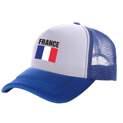 Franciaország Trucker sapkák Divatos, menő francia sapkák Baseball sapka Nyári, szabadtéri, napvédő hálós sapkák