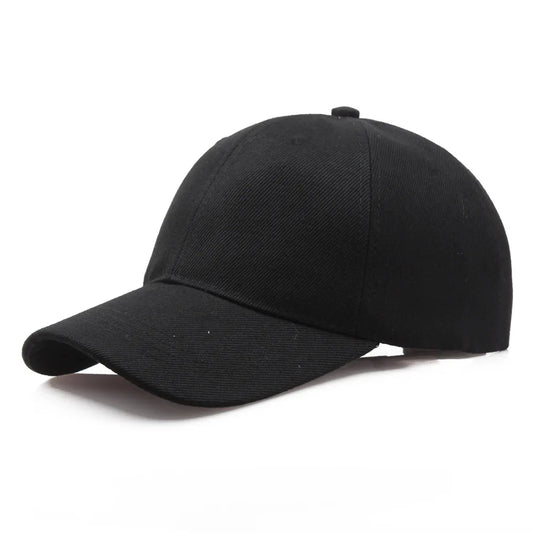 Schwarze Cap in Uni-Farbe – Baseballcap, Snapback, Casquette, Fitted Cap, lässige Gorras, Hip-Hop-Dad Hat für Herren und Damen, unisex
