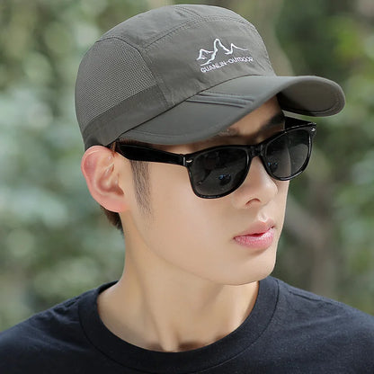 NIXHIT Outdoor Sports Foldable Thin Breathable Quick Drying Women Men's Baseball Cap Hiking Fishing Mountaineering Hat A246