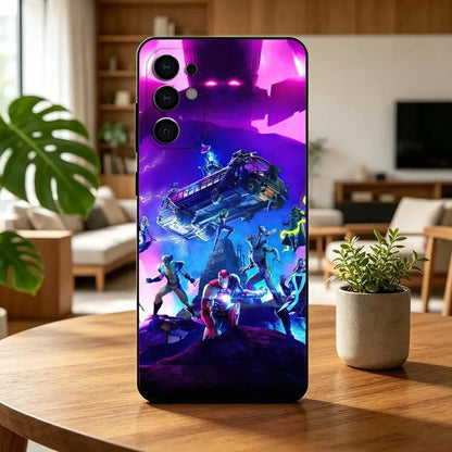Capa de Telemóvel F-Fortnites-PC Game para Samsung S25,S24,S21,S22,S23,S30,Ultra,S20,Plus,Fe,Lite,Note,10,Preta
