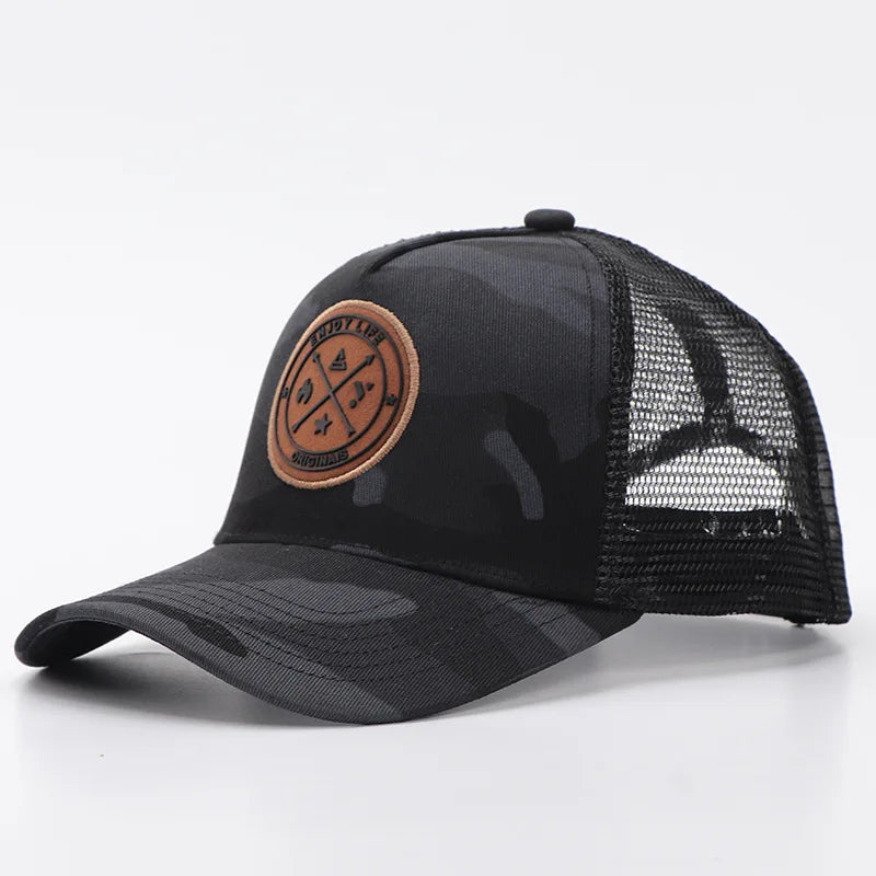 New Summer Mesh Baseball Cap Women Men Letter Patch Snapback Hat Casual Breathable Unisex Street Hip Hop Trucker Caps