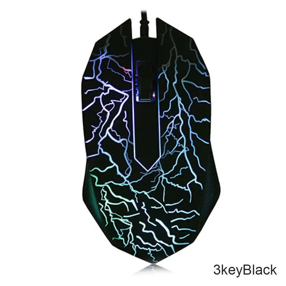 2400 DPI USB-bedrade gamingmuis met ledverlichting, professionele gamermuis, ergonomische computermuis voor PC, laptop en Macbook