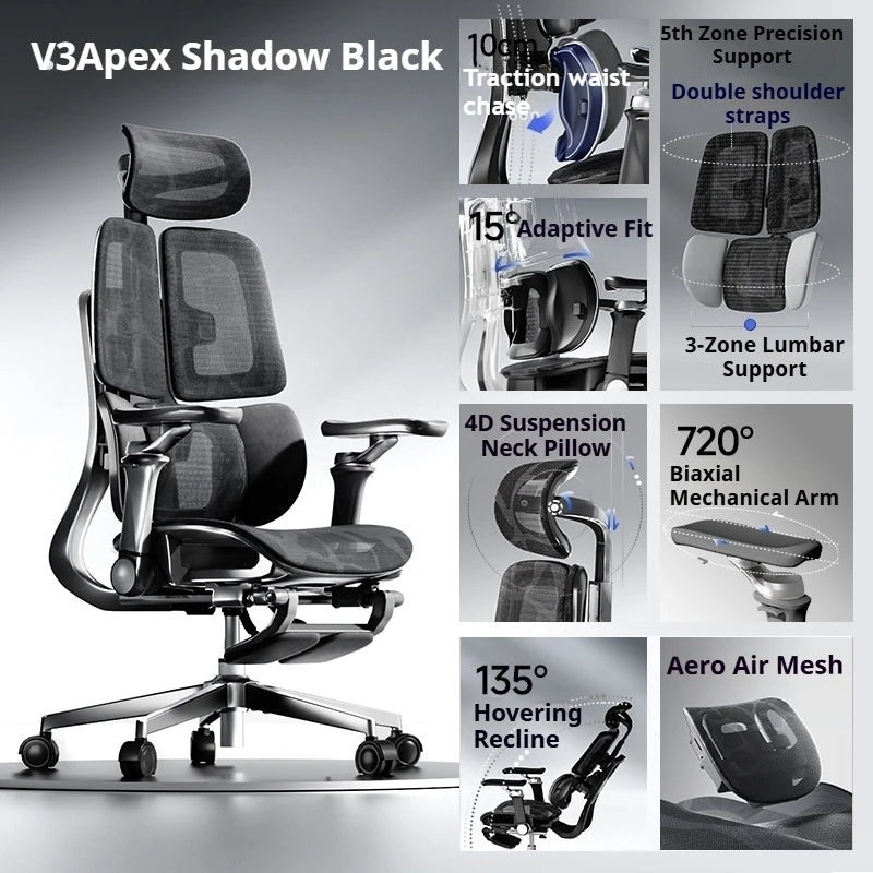 Cadeira de escritório em malha ergonómica, executiva, para computador e gaming, mobiliário moderno, giratória, com rodas e ajustável, Silla Gaming, cadeira ergonómica