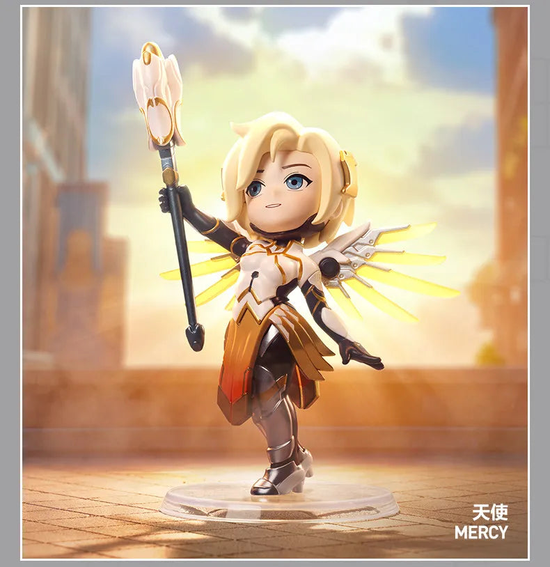 POP MART Overwatch Play of The Game Series Caixa Surpresa Mystery Box Brinquedos Kawaii Ornamentos Figuras Decoração de Casa Bonecas Modelo de Secretária