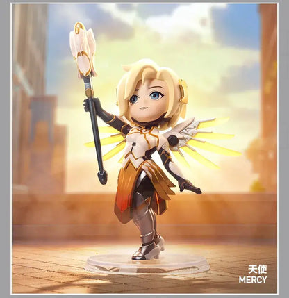 POP MART Overwatch Play of The Game Series Caixa Surpresa Mystery Box Brinquedos Kawaii Ornamentos Figuras Decoração de Casa Bonecas Modelo de Secretária