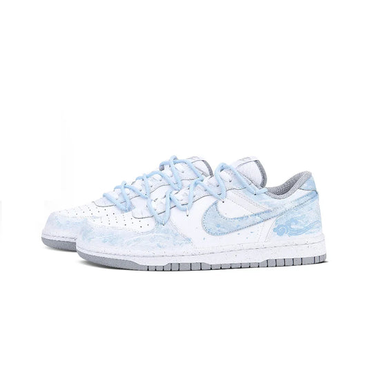 Niestandardowe trampki Nike Dunk „Fog Hidden Auspicious Clouds” – buty niskie w stylu retro z chińskim akwarelowym wzorem, przeznaczone dla obu płci