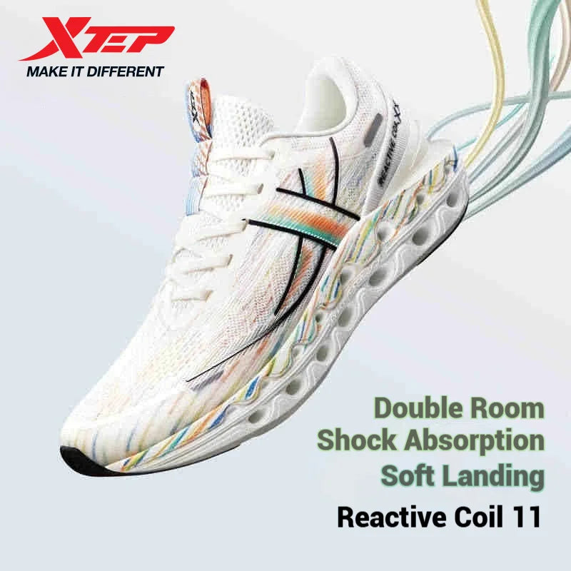 Xtep Reactive Coil 11.0 — Sapatilhas de corrida para homem, calçado desportivo de verão com amortecimento, ressalto e conforto suave 976219110026