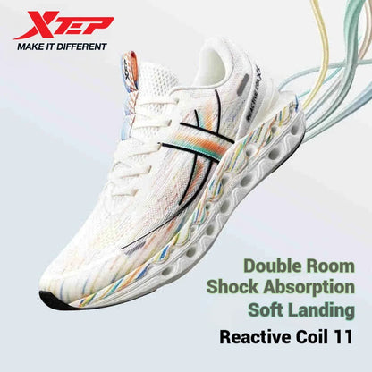 Xtep Reactive Coil 11.0 — Sapatilhas de corrida para homem, calçado desportivo de verão com amortecimento, ressalto e conforto suave 976219110026