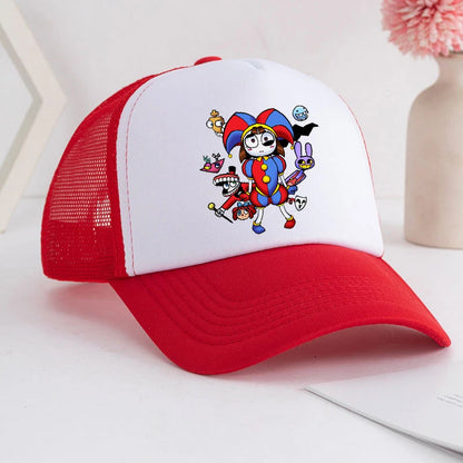 Cartoon The Amazing Digital Circus-baseballpet voor volwassenen, met anime-print, voor studenten, zomerse athleisure, verstelbaar, schattige zonnehoed, cadeau
