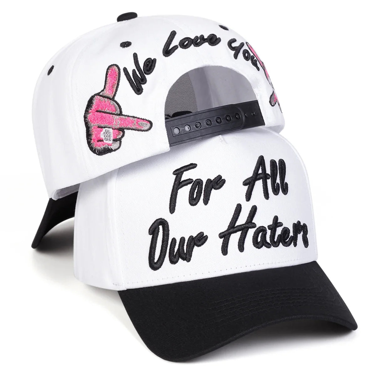 Unisex FOR ALL OUR HATERS Embroidery Baseball Caps Spring Autumn Outdoor Adjustable Casual Hats Sunscreen Hat Sports Cap