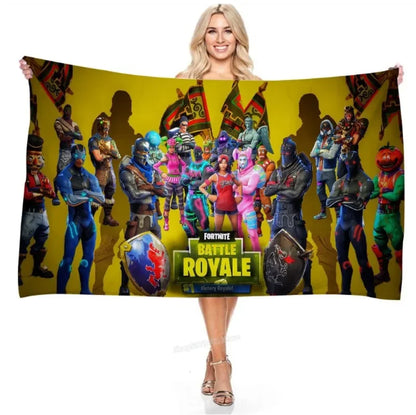 Fortnites Beach Towel Game Fortress Night Digital Printing Rectangular Shower Towel Microfiber Bath Towels Adult Travel Vacation
