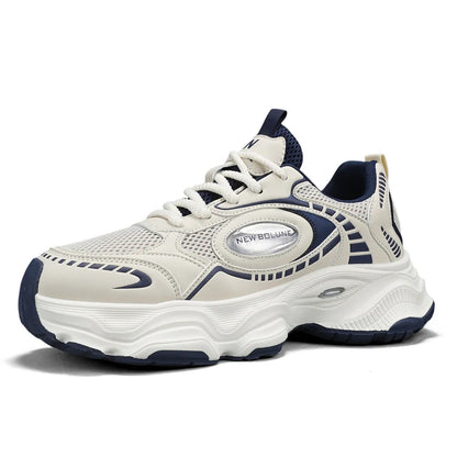 Herren-Sportschuhe – Neu, aus Mesh, atmungsaktiv, mit dicker Sohle, höhenverstellend, strapazierfähig, für den täglichen Weg zur Arbeit, vielseitig einsetzbare Freizeit-Sneaker