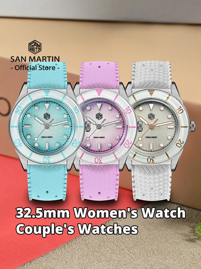 San Martin Official 39mm Guilloche MOP Dial Miyota 90S5 Sport Watch Automatic Mechanical Sapphire Bezel 20 ATM Luminous SN0151