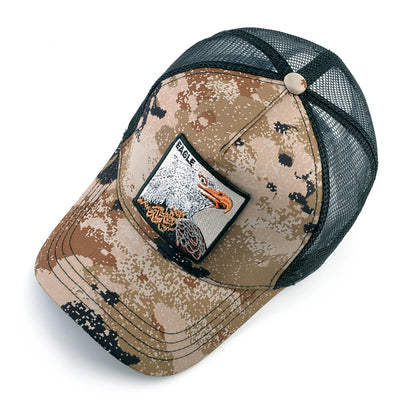 Gorras trucker de moda con parche bordado de cabra, snapback para las cuatro estaciones, gorra de béisbol para hombre y mujer con visera ajustable