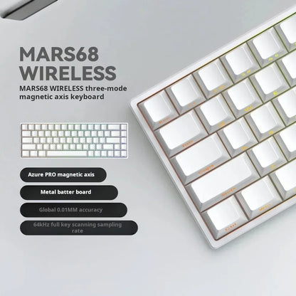 IROK Mars68 PRO Gaming Magnetic Switch E-sport Wireless Mechanical Keyboard RGB Long Battery Custom Hot Swap Gaming Accessories