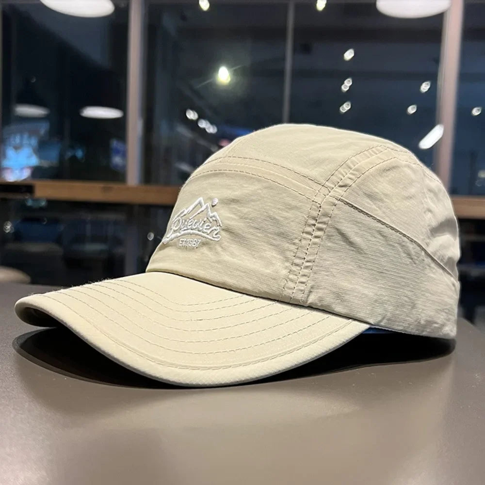 Retro Japanese Style Hip-hop Hats 5 Panel Thin Flat Brimmed Baseball Cap Quick-drying Breathable Sunscreen Hat Unisex