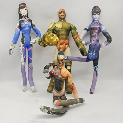26 cm, varie posture, corpo flessibile in filo metallico, personaggi anime e del gioco Overwatch: D.Va / Doomfist / Genji / Widowmaker, peluche, bambola di peluche