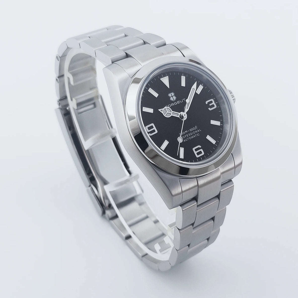 36/39mm Corgeut Luxury NH35 Miyota8215 Automatic Mechanical Wristwatches Numbers Men Watch Sapphire Crystal 10bars Reloj Hombre