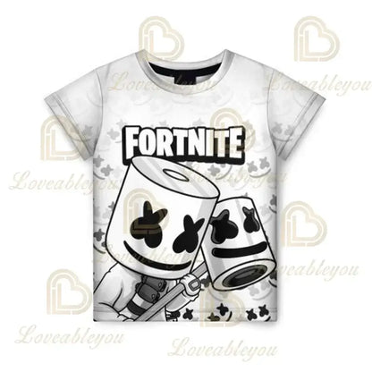 Battle Royale 3D Fortnite T-shirt Tees Men and Women Boys Girls Victory Cartoon Tops Teen Clothes Kids Hero Game Tees Tops