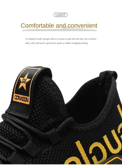 Runing Sport Fashion High Top Sneakers Zapatillas De Deporte Men Casual Mesh Shoes Light Soft Breathable Vulcanize Shoes