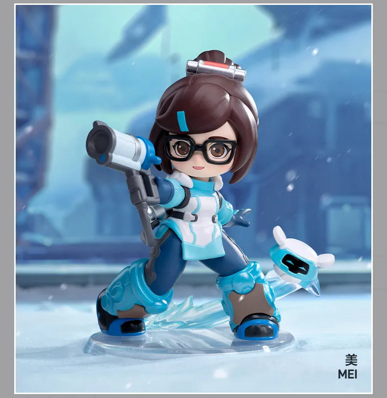 POP MART Overwatch Play of The Game Series Caixa Surpresa Mystery Box Brinquedos Kawaii Ornamentos Figuras Decoração de Casa Bonecas Modelo de Secretária