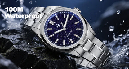 Watchdives WD0003B ‌Aventurine Dial Watch VH31 Quartz Movement Sapphire Crystal Luminous 100m Waterproof 36mm Vintage Watches