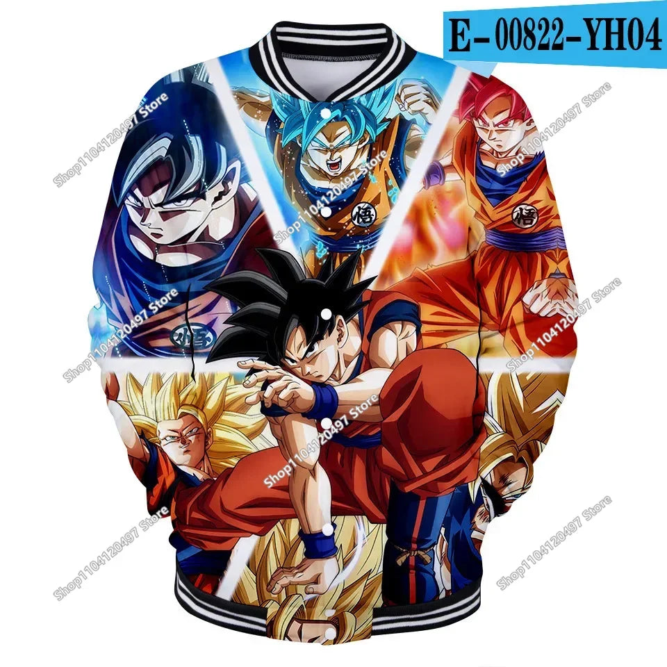 Nova japanska anime Dragon Ball Z sveučilišna jakna, jesenska ležerna majica s kapuljačom, kaput-jakna, brendirana bejzbolska jakna