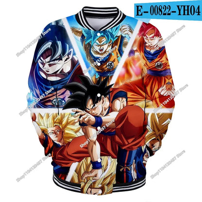 Nova japanska anime Dragon Ball Z sveučilišna jakna, jesenska ležerna majica s kapuljačom, kaput-jakna, brendirana bejzbolska jakna