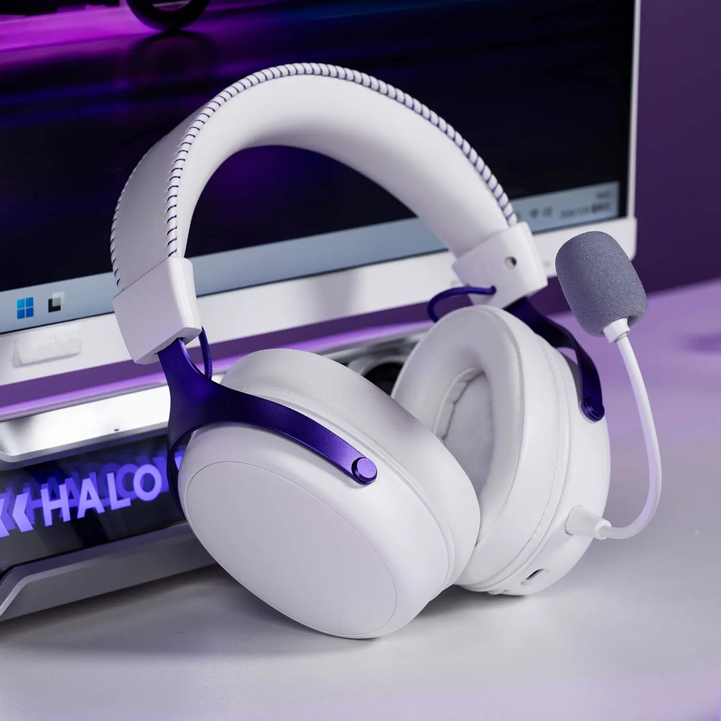 Auriculares gaming AKKO Verge S9 con micrófono – Driver de 53mm, Bluetooth 5.3 inalámbrico de cuatro modos, sonido envolvente 7.1, auriculares gaming profesionales para FPS