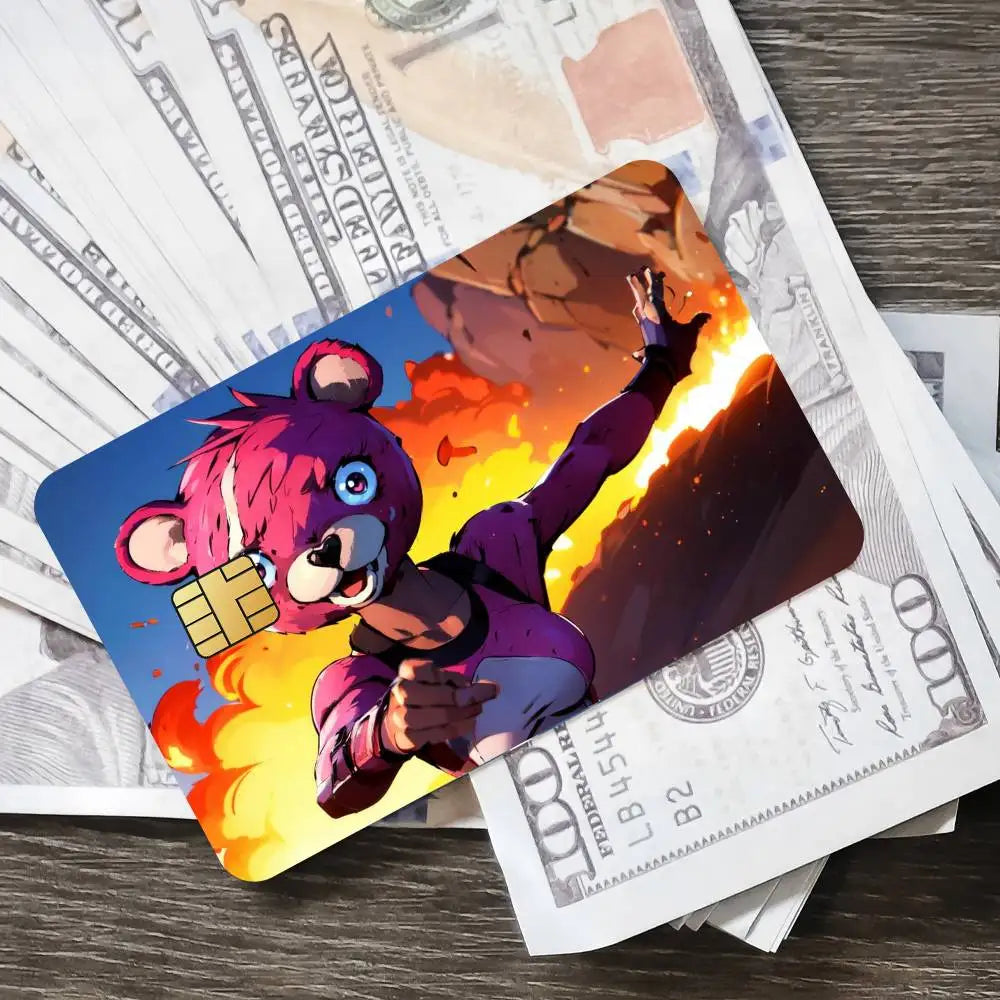 Pegatinas de tarjeta de juego Cuddle Team Leader Fortnite para tarjeta bancaria, película protectora impermeable adhesiva, regalo sorpresa