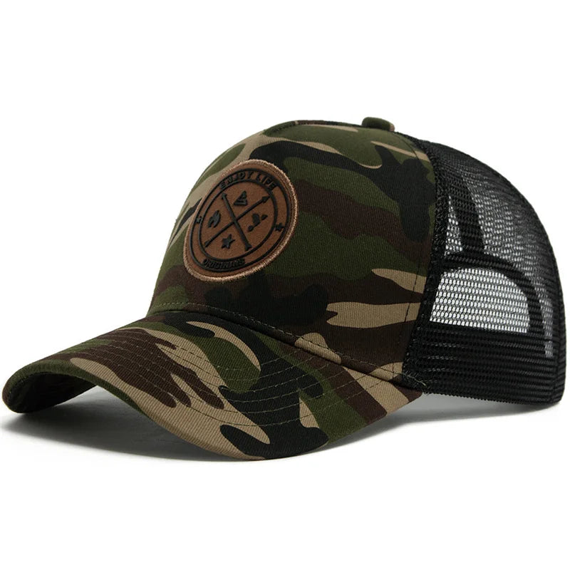 Summer Mesh Baseball Cap Women Men ENJOY LIFE Letter Patch Snapback Hat Casual Breathable Unisex Street Hip Hop Trucker Caps