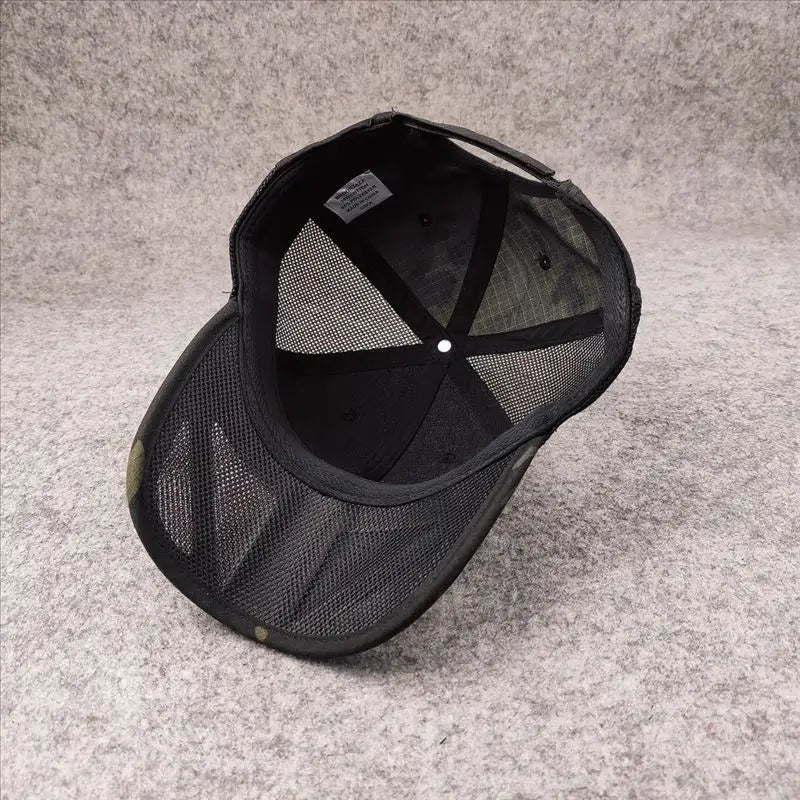 Gorra de béisbol de malla transpirable de verano para hombre, talla grande, ajustable, gorra casual de camuflaje para actividades al aire libre y en la selva, para hombre, 62 cm