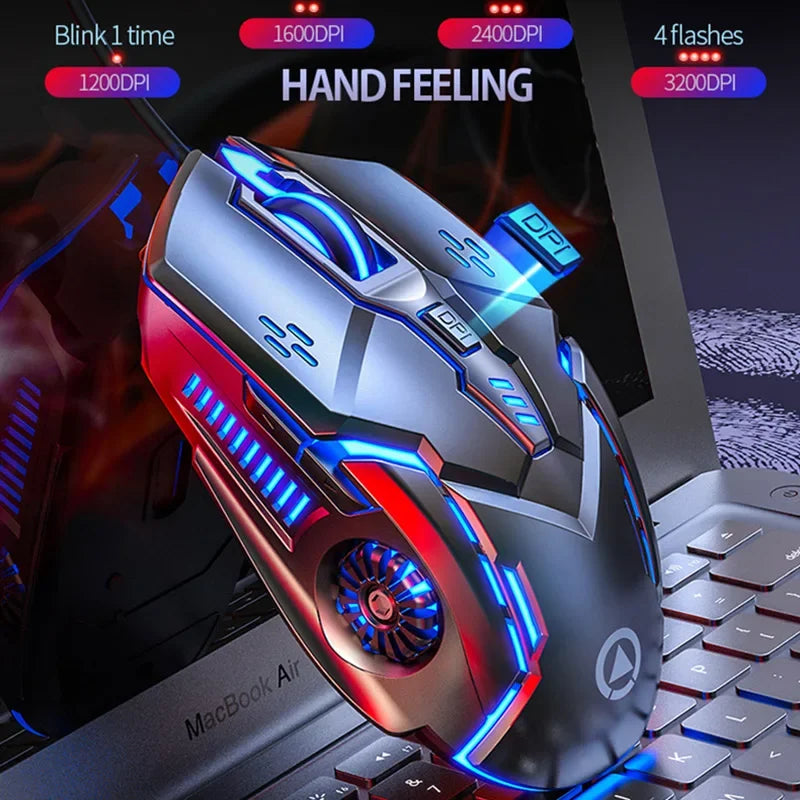 G5 Wired Gaming Mouse with RGB Backlight, High Sensitivity 6-Button Programmable Gaming Mouse for PC, Laptop & Computer