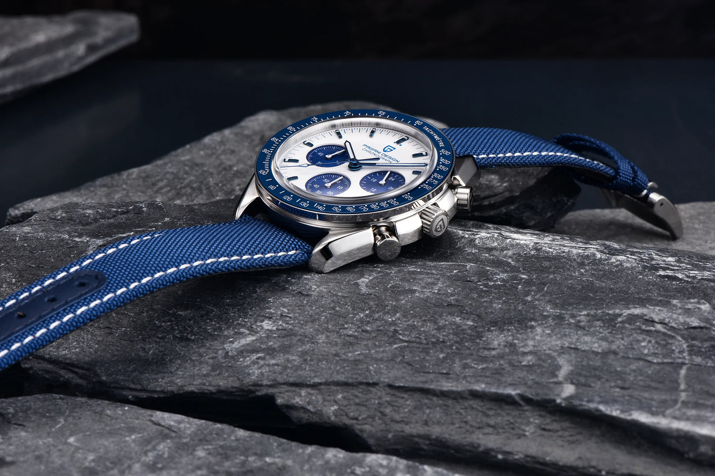 PAGANI DESIGN 2026 New Saturn Men's Watches Quartz Watch For Men Light Tan Sport Chronograph AR Sapphire Crystal Wrist Watch Men