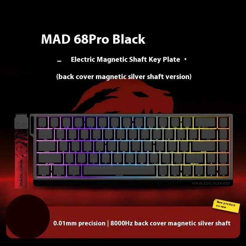 FGG Madlions Mad60 Mad68 He Mechanical Keyboard Magnetic Switch 8k Wired Rgb Hot Swap Custom Keyboard Esport Game Gift Accessory