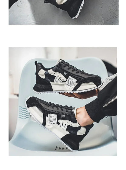 Luksus sneakers til mænd, sportssko, mokkasiner, chunky sneakers til mænd, afslappede sneakers, komfortable, åndbare, trendy designede sko med personlighed