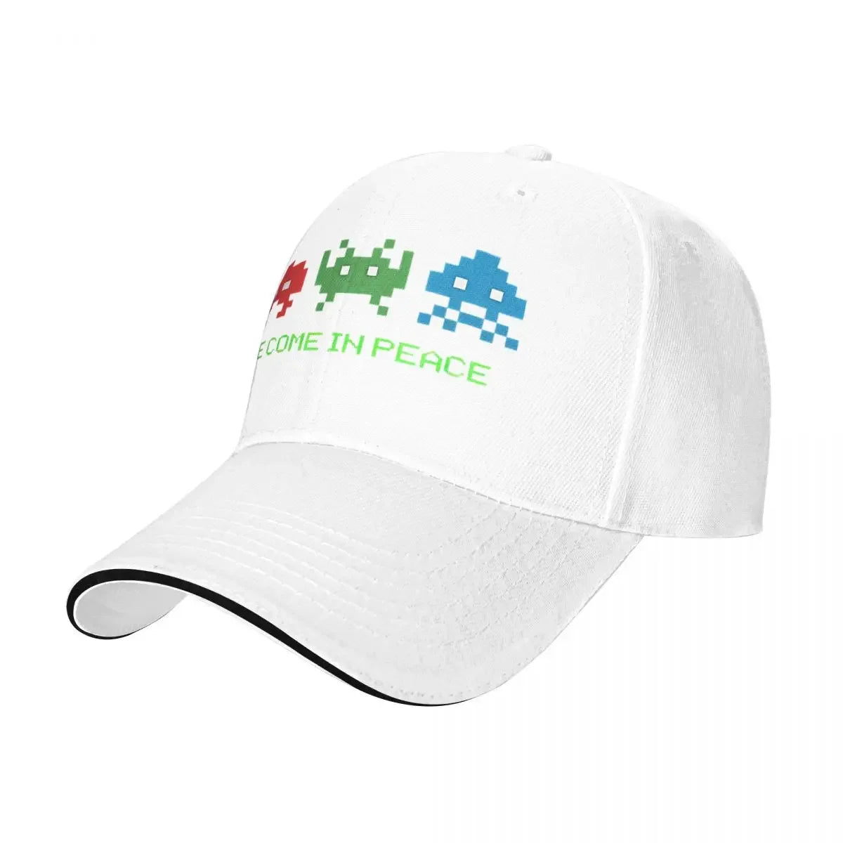 Videojuego de disparos «Space Invaders» «Venimos en paz» Gorra resistente para todas las estaciones Gorra de verano para mujer