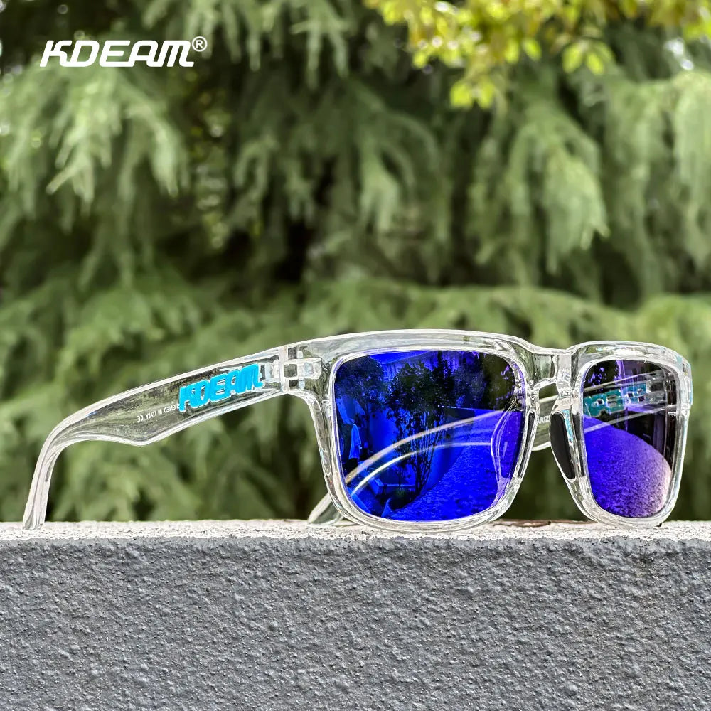 KDEAM Unisex Square Sunglasses Polarized Flash With Stylish Mirrored Pink Sun Glasses New Colors KD332