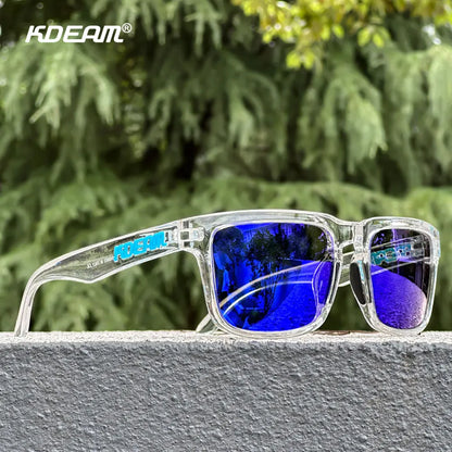 KDEAM Unisex Square Sunglasses Polarized Flash With Stylish Mirrored Pink Sun Glasses New Colors KD332