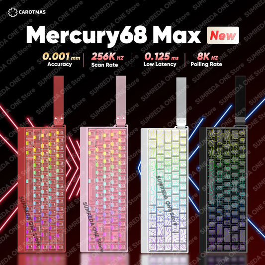 IROK Carotmas Mercury68 Max mars68 pro Mercury 68 Teclado Mecânico Magnético Gaming Rapid Trigger 0.001 8K com Fios para Gamer