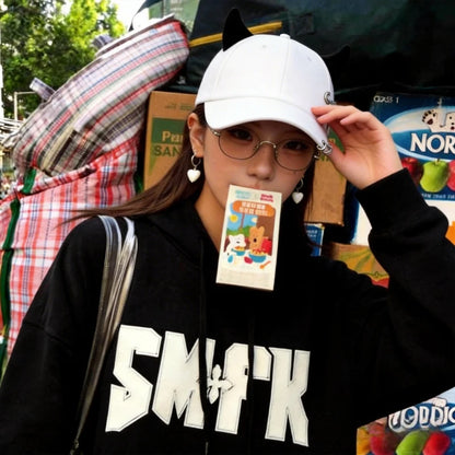 Metal rings, duckbill cap, men's and women's baseball, fashionable hip-hop cap, outdoor street personality