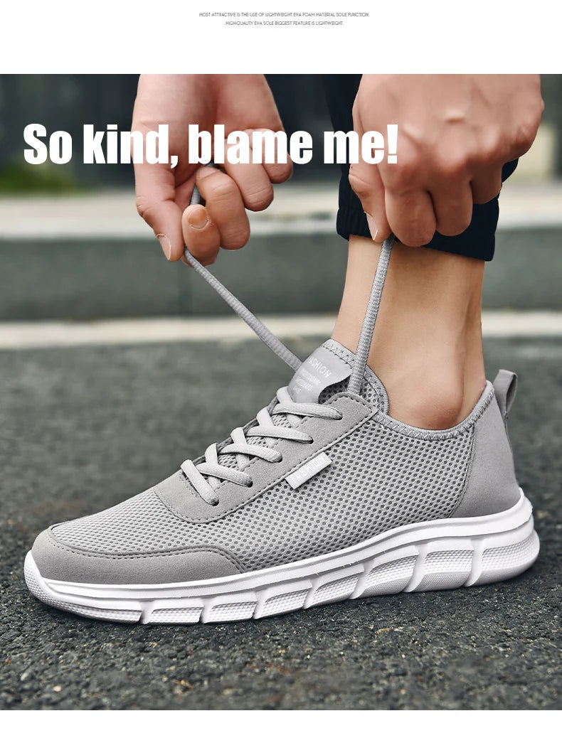 Pánské letní tenisky, ležérní běžecké boty, prodyšné boty na chůzi, síťované, lehké sportovní boty, pohodlné módní boty, Zapatillas