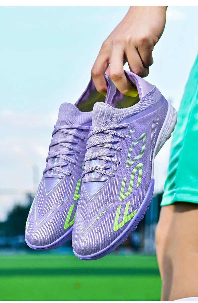 New Men Football Boots Non-Slip Match Grass Cleats High-top High-quality Soccer Shoes Futsal Sneakers Indoor Hot-selling Outdoor