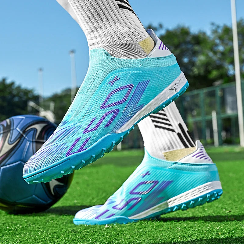 Chaussures de football pour hommes, crampons de football pour terrain en gazon, chaussures de sport pour entraînement, crampons de football antidérapants, crampons de football.